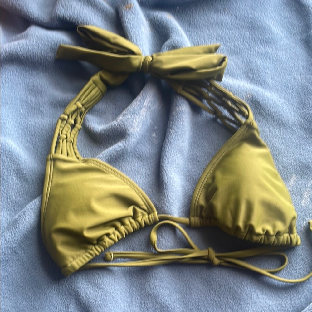 Olive Green Bikini Top